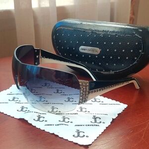 JIMMY CRYSTAL Authentic vintage aviator sunglasses with Swarovski elements.